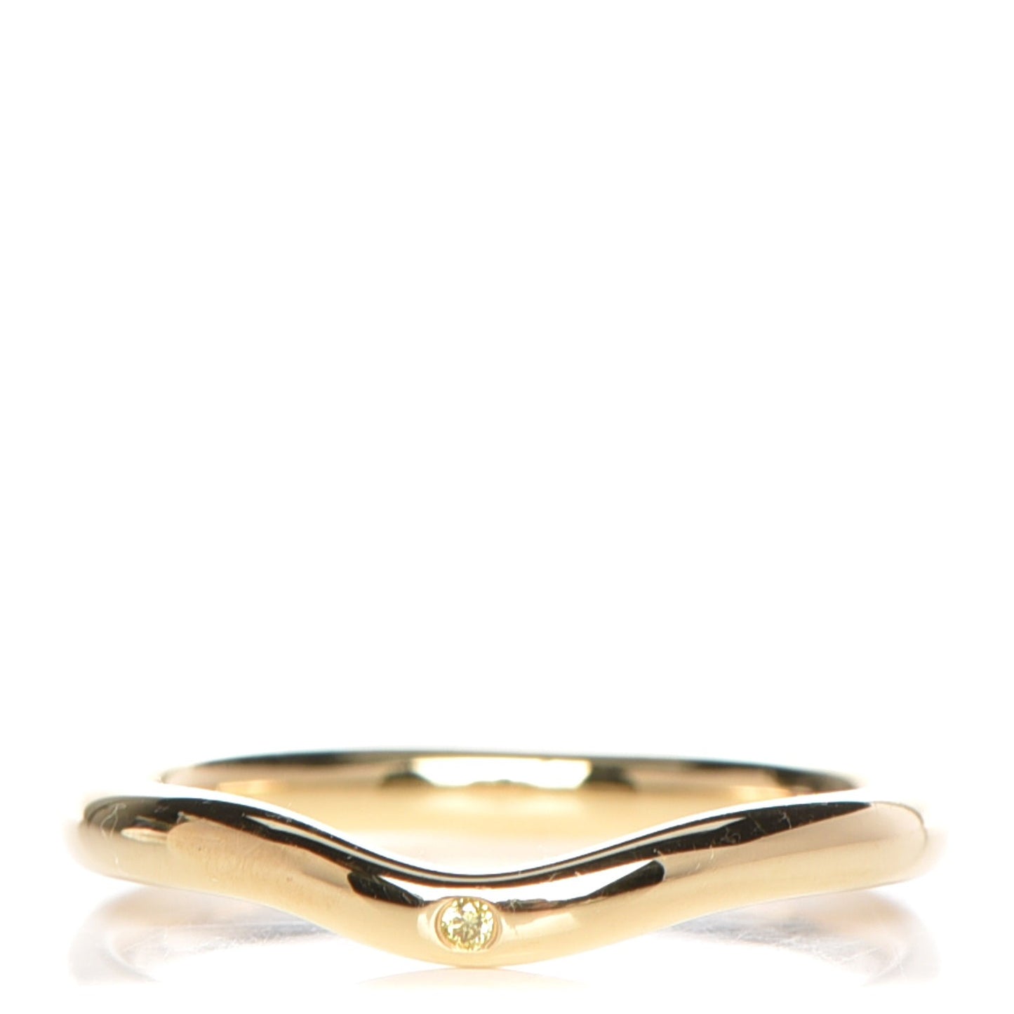 18K Yellow Gold Diamond Elsa Peretti Ring 6.5