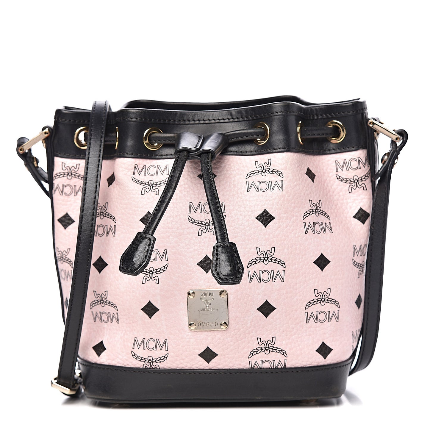 Visetos Mini Heritage Drawstring Bucket Bag Chalk Pink