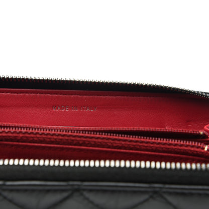 Chanel Aged Calfskin Quilted Small Gabrielle Zip Around Wallet Black 6 of 8