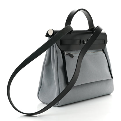 Hermes Military Toile Vache Hunter Herbag Zip Retourne 31 PM Gris Pantin Black 4 of 12