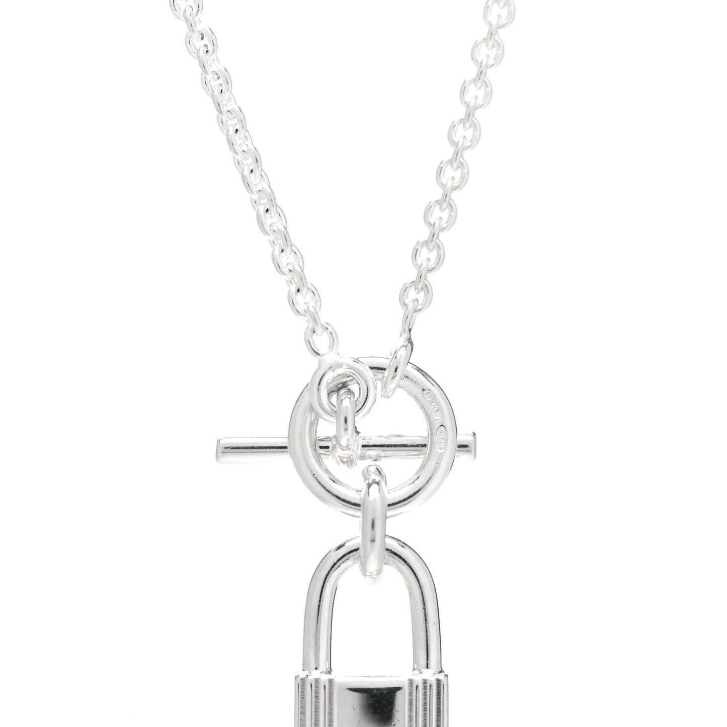 Sterling Silver Cadenas Kelly Lock Pendant Necklace