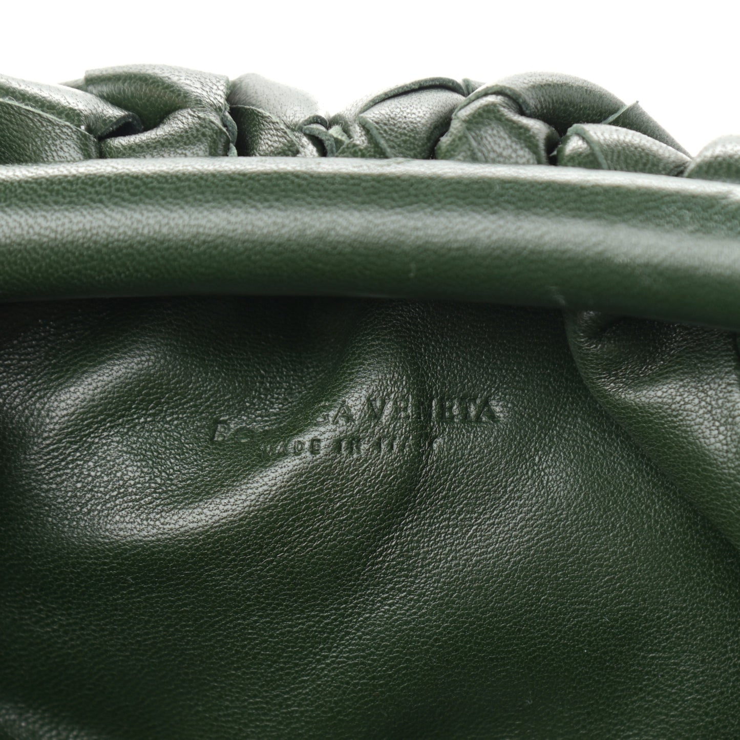 Nappa Intrecciato The Mini Pouch Bottle Green