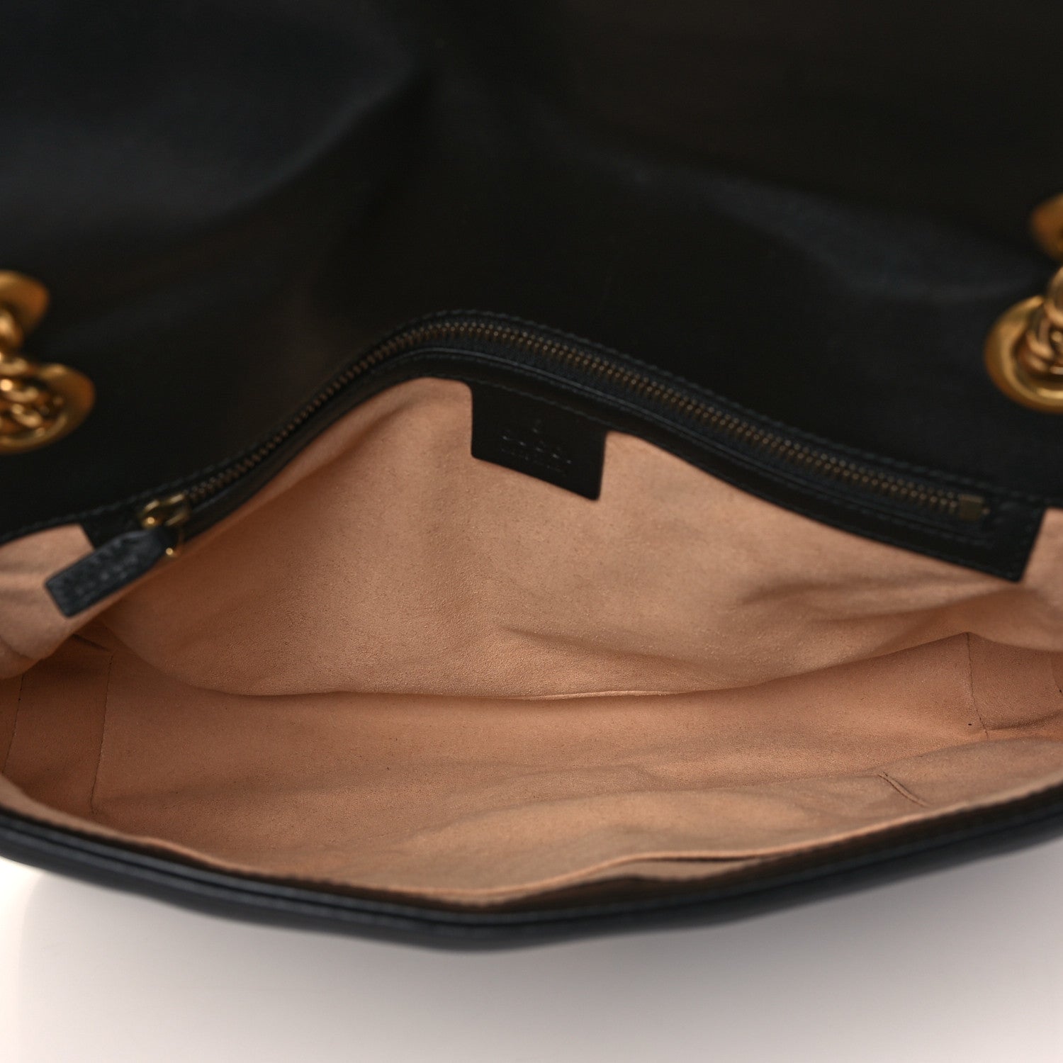 Gucci Calfskin Matelasse Medium GG Marmont Shoulder Bag Black 5 of 9