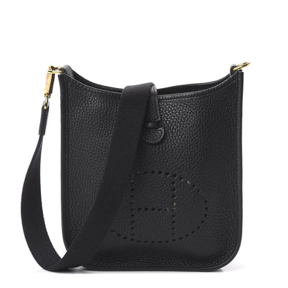 Hermes Taurillon Clemence Evelyne TPM Black 1 of 8