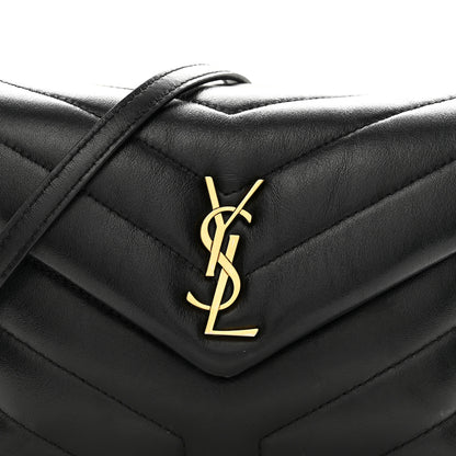 Saint Laurent SAINT LAURENT Calfskin Y Quilted Monogram Toy Loulou Crossbody Bag Black 9 of 13