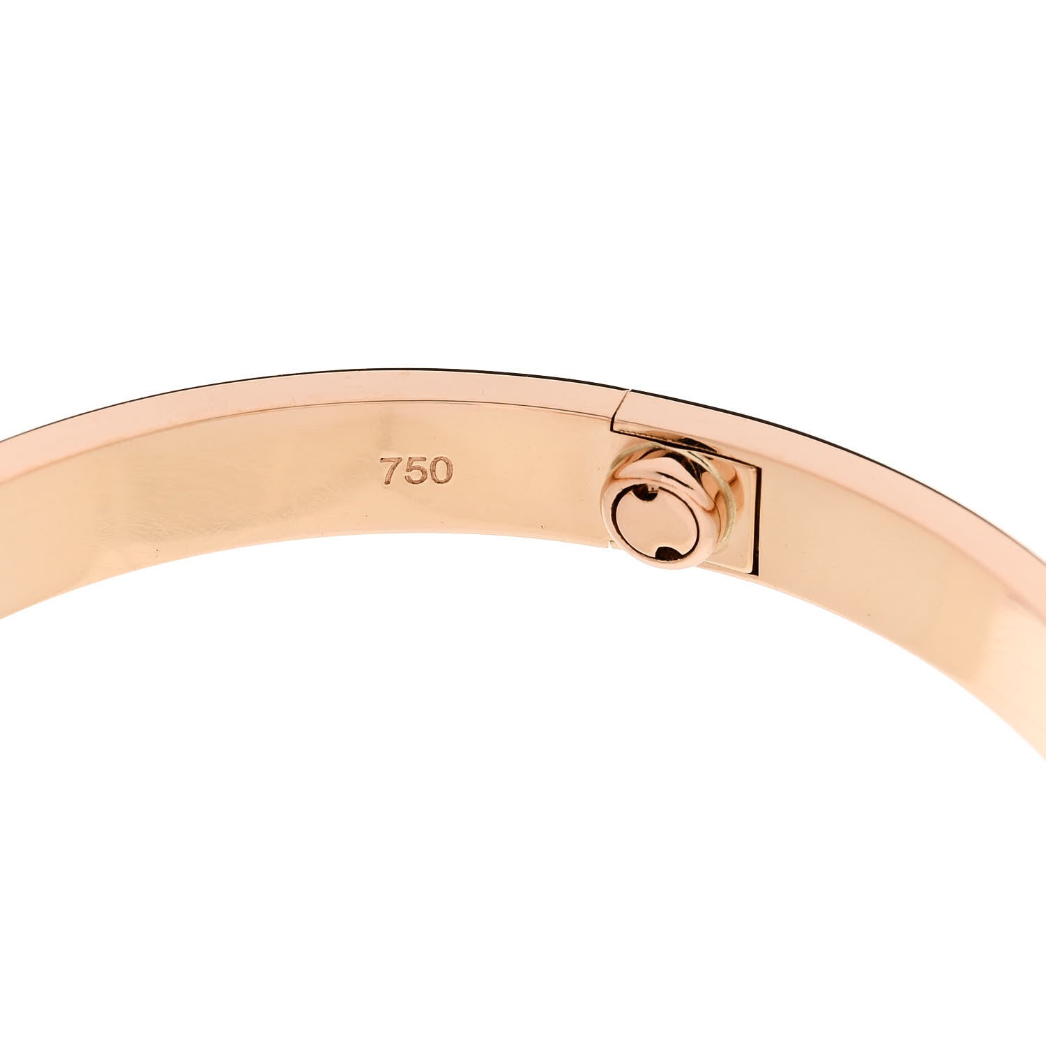 Cartier 18K Pink Gold 4 Diamond LOVE Bracelet 18 7 of 8