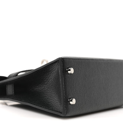 Hermes Chevre Mysore Lizard Mini Kelly Sellier Touch 20 Black Ombre 8 of 9