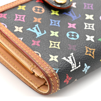 Louis Vuitton Monogram Multicolor French Purse Wallet Black 11 of 14
