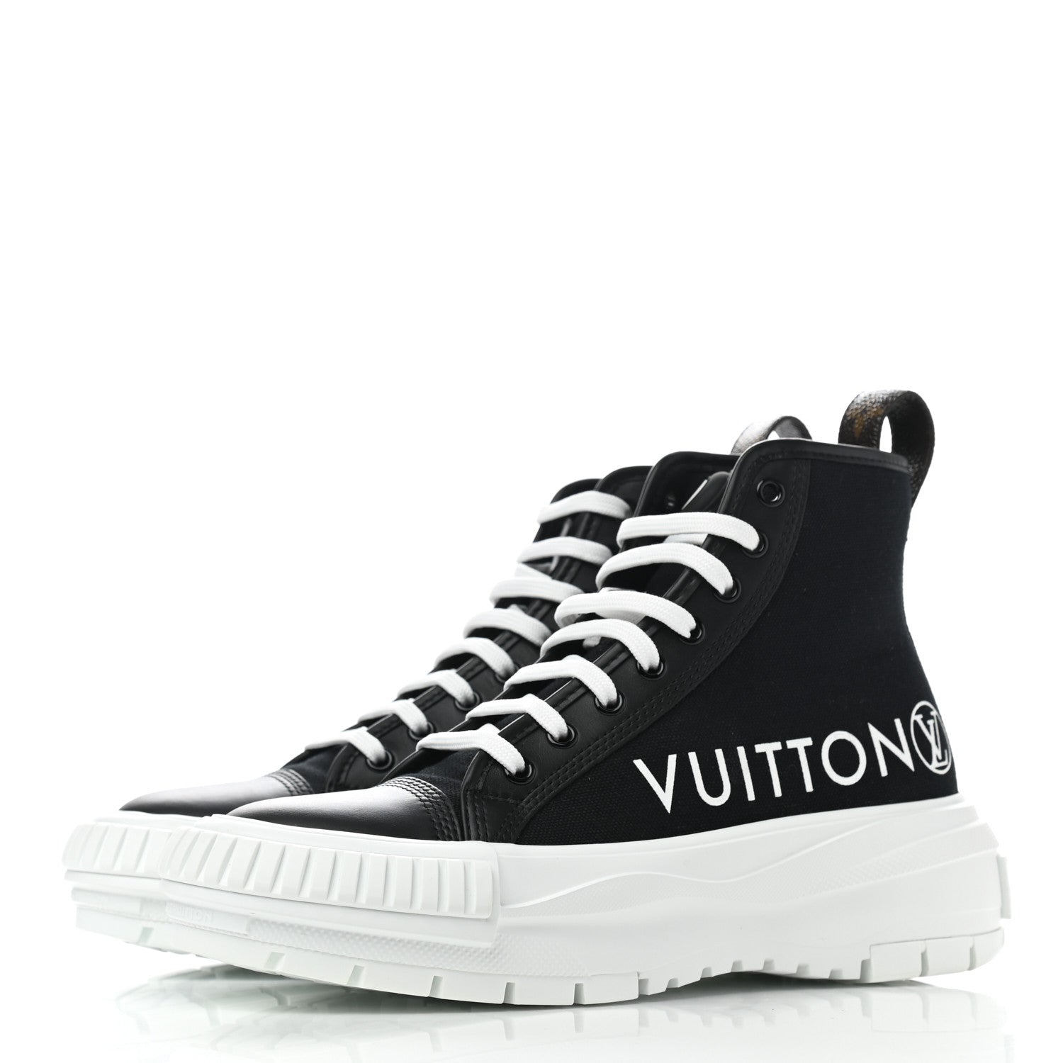 Louis Vuitton Canvas LV Squad Sneaker Boots 38 Black 3 of 9
