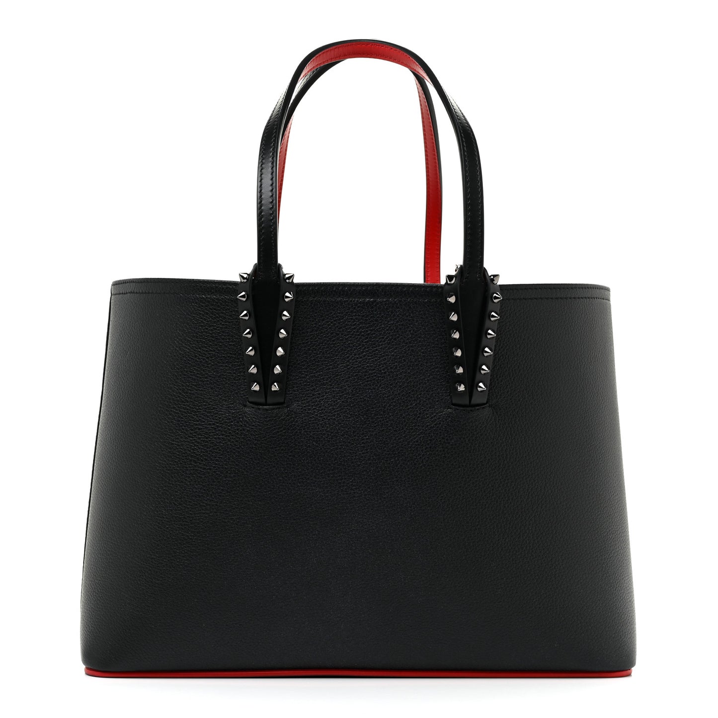 Calfskin Spikes Small East West Cabata Tote Black
