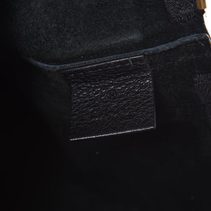 Gucci Pebbled Calfskin Medium Logo Portfolio Clutch Black 6 of 8