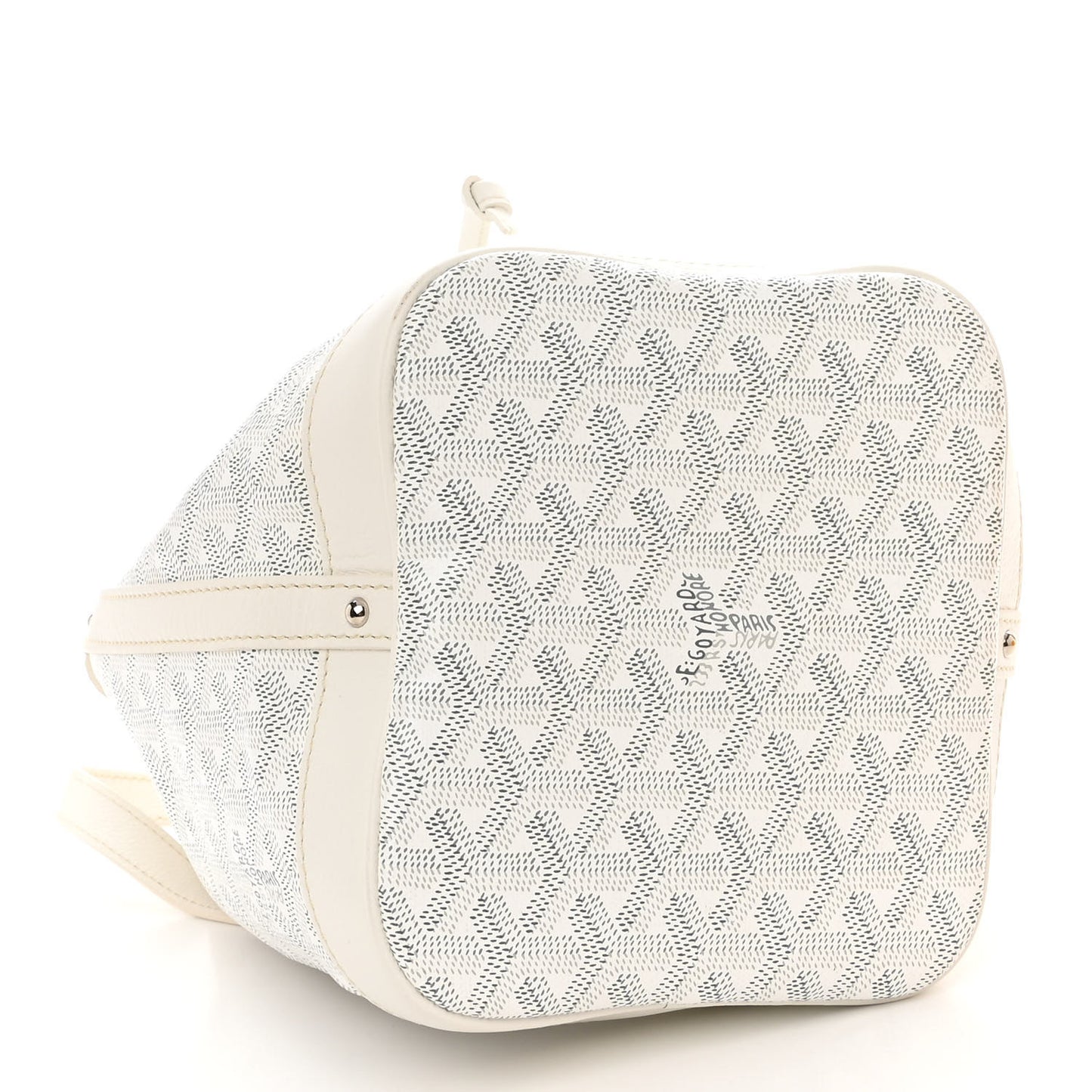 Goyardine Petit Flot Bucket Bag PM White
