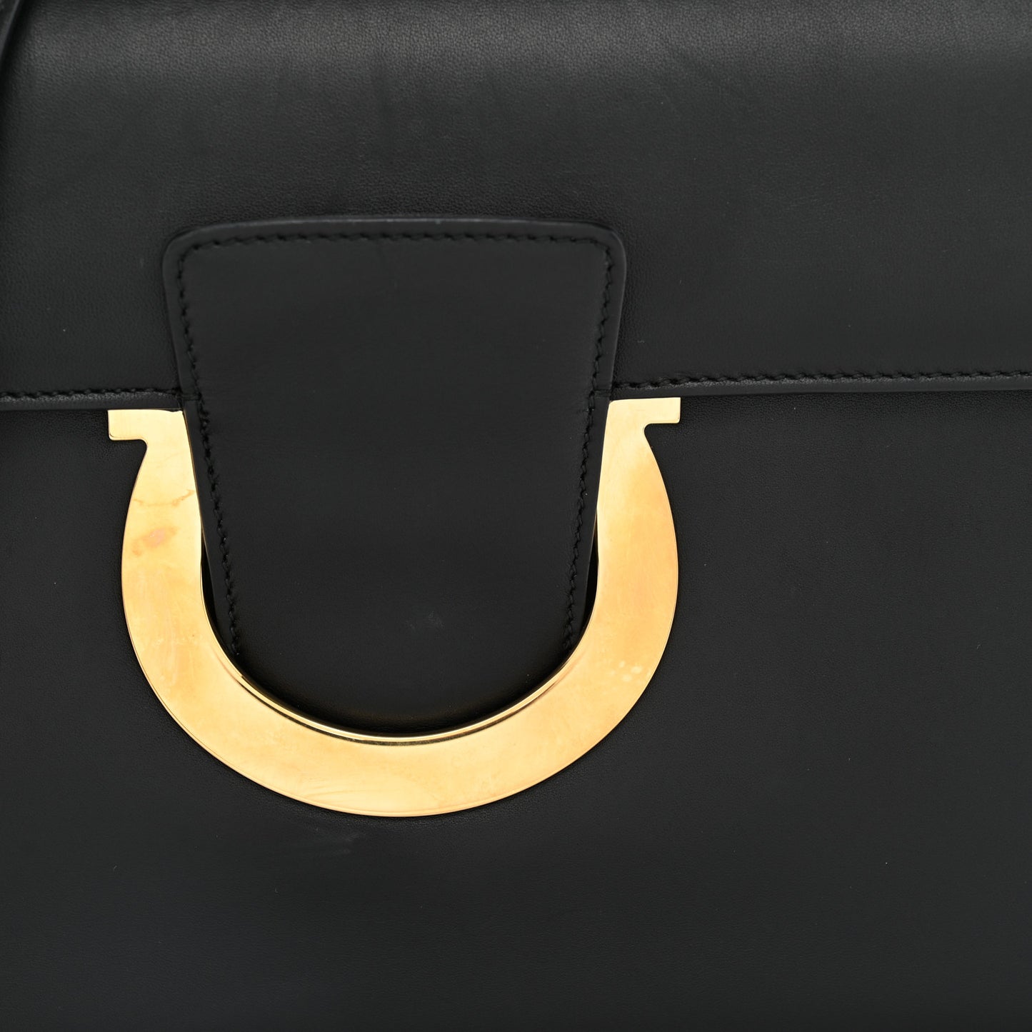 Calfskin Thalia Flap Shoulder Bag Black