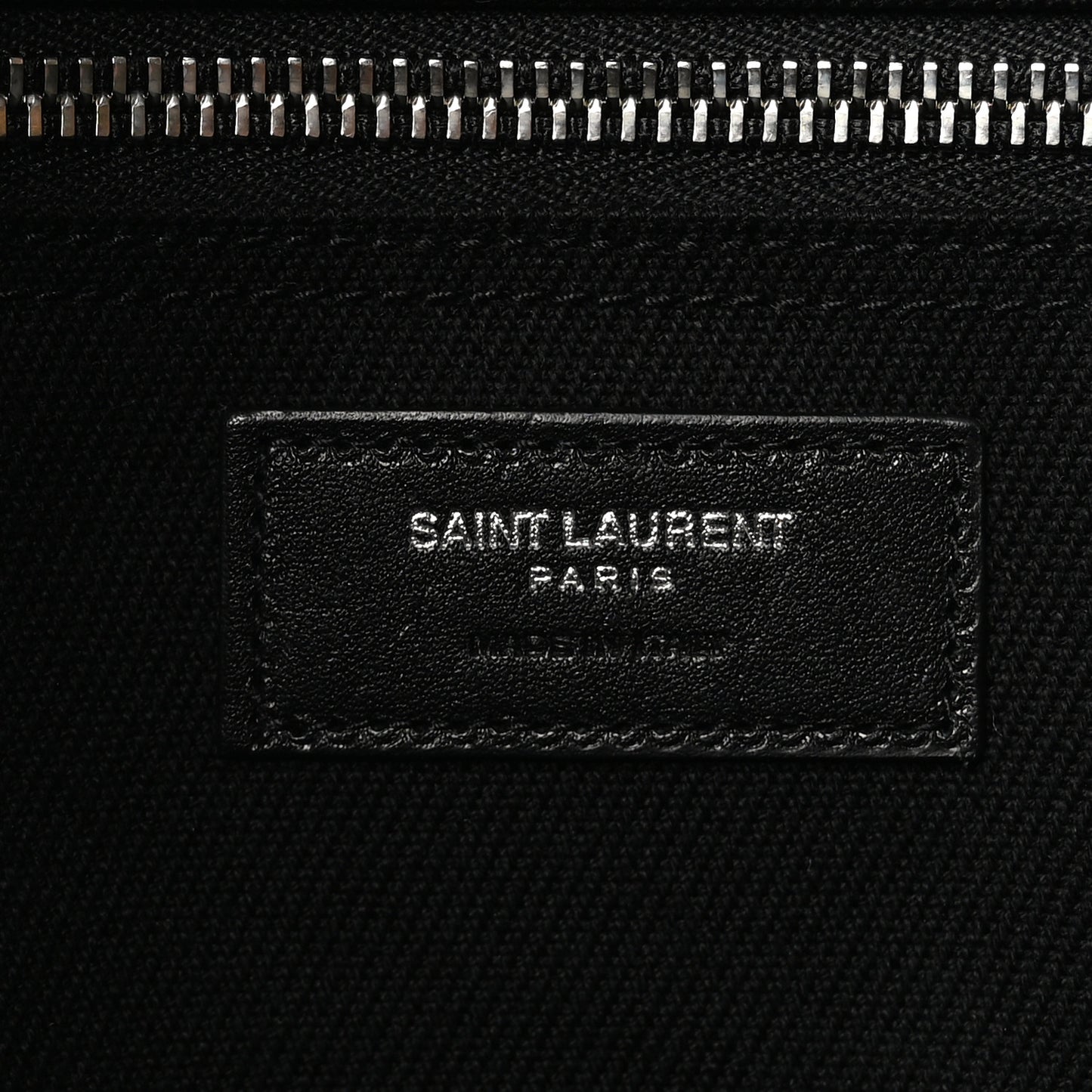 Linen Calfskin Rive Gauche Tote Black