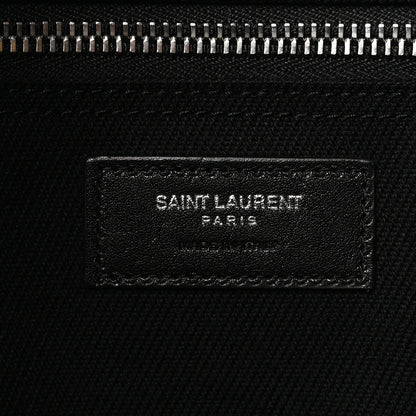 Saint Laurent Linen Calfskin Rive Gauche Tote Black 6 of 10