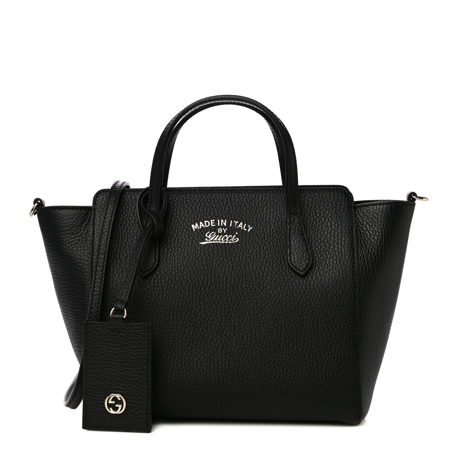 Gucci Dollar Calfskin Mini Swing Top Handle Bag Black 1 of 10