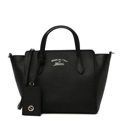 Gucci Dollar Calfskin Mini Swing Top Handle Bag Black 1 of 10