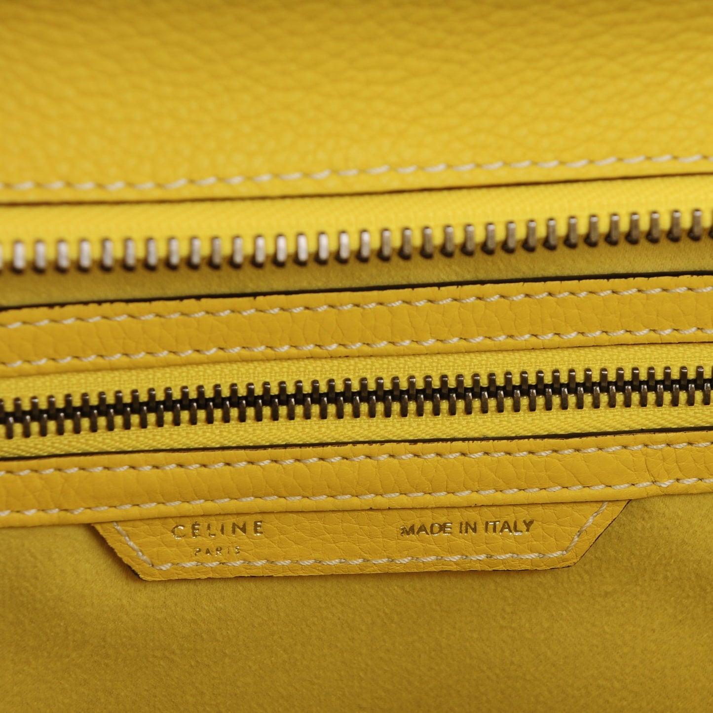 Drummed Calfskin Mini Luggage Citron