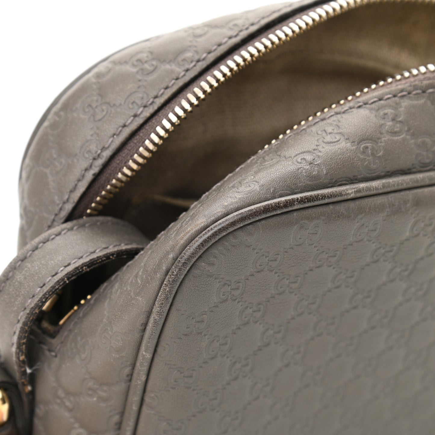 Microguccissima Mini Bree Messenger Bag Grey