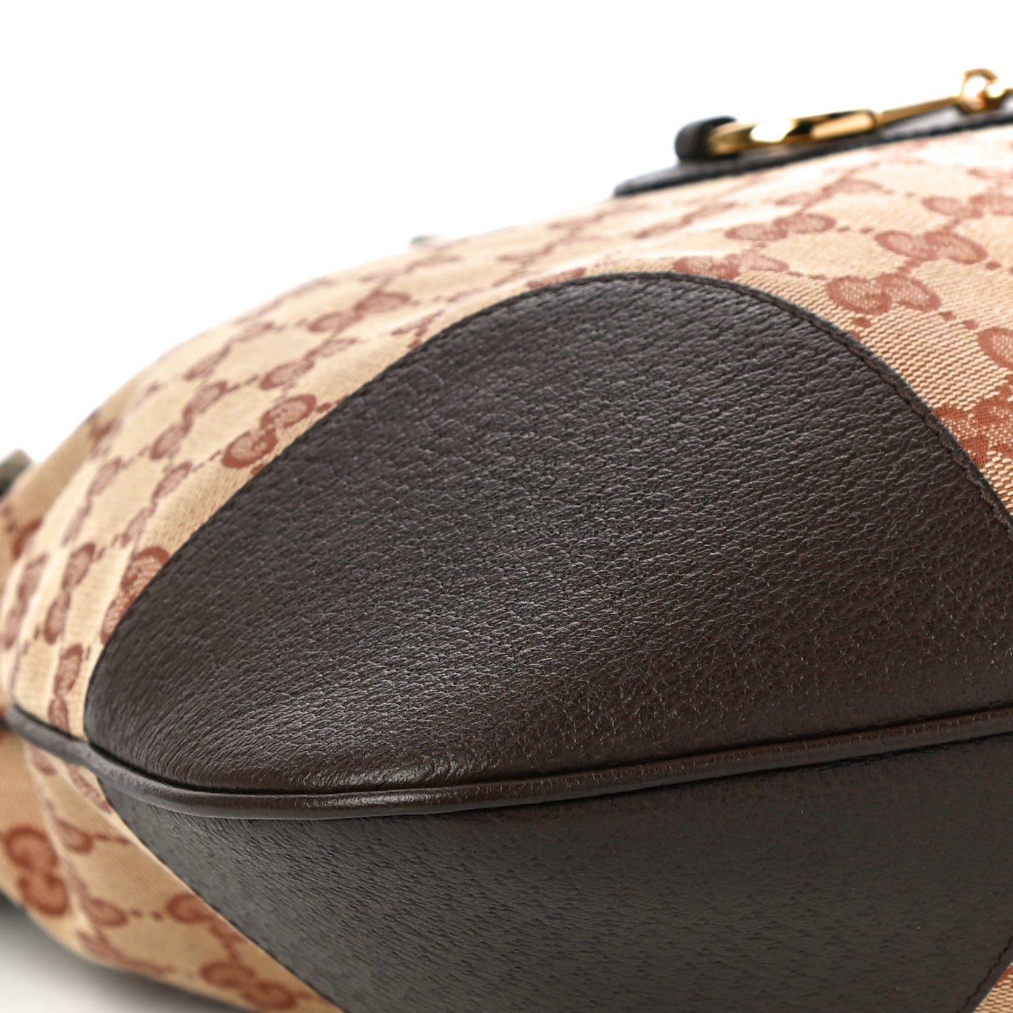 Monogram Textured Dollar Calfskin Horsebit 1955 Cinch Top Messenger Bag Beige Ebony Cocoa