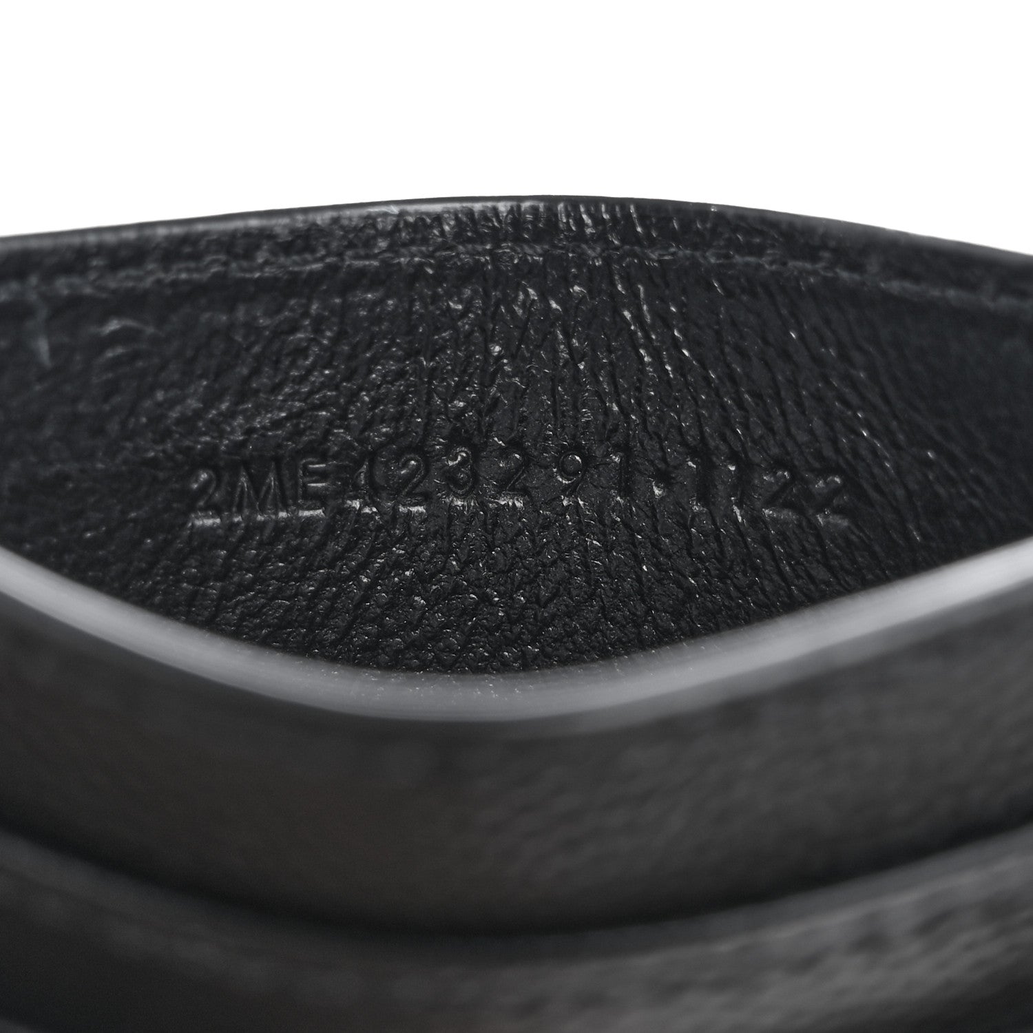 Saint Laurent Grain De Poudre Matelasse Chevron Monogram Credit Card Case Black 7 of 10