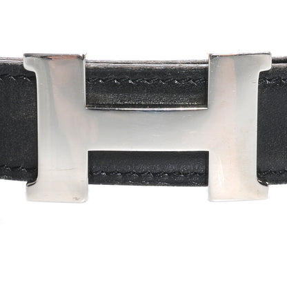 Hermes Box Chamonix Reversible Constance 24mm H Belt Noir Natural 80 3 of 6