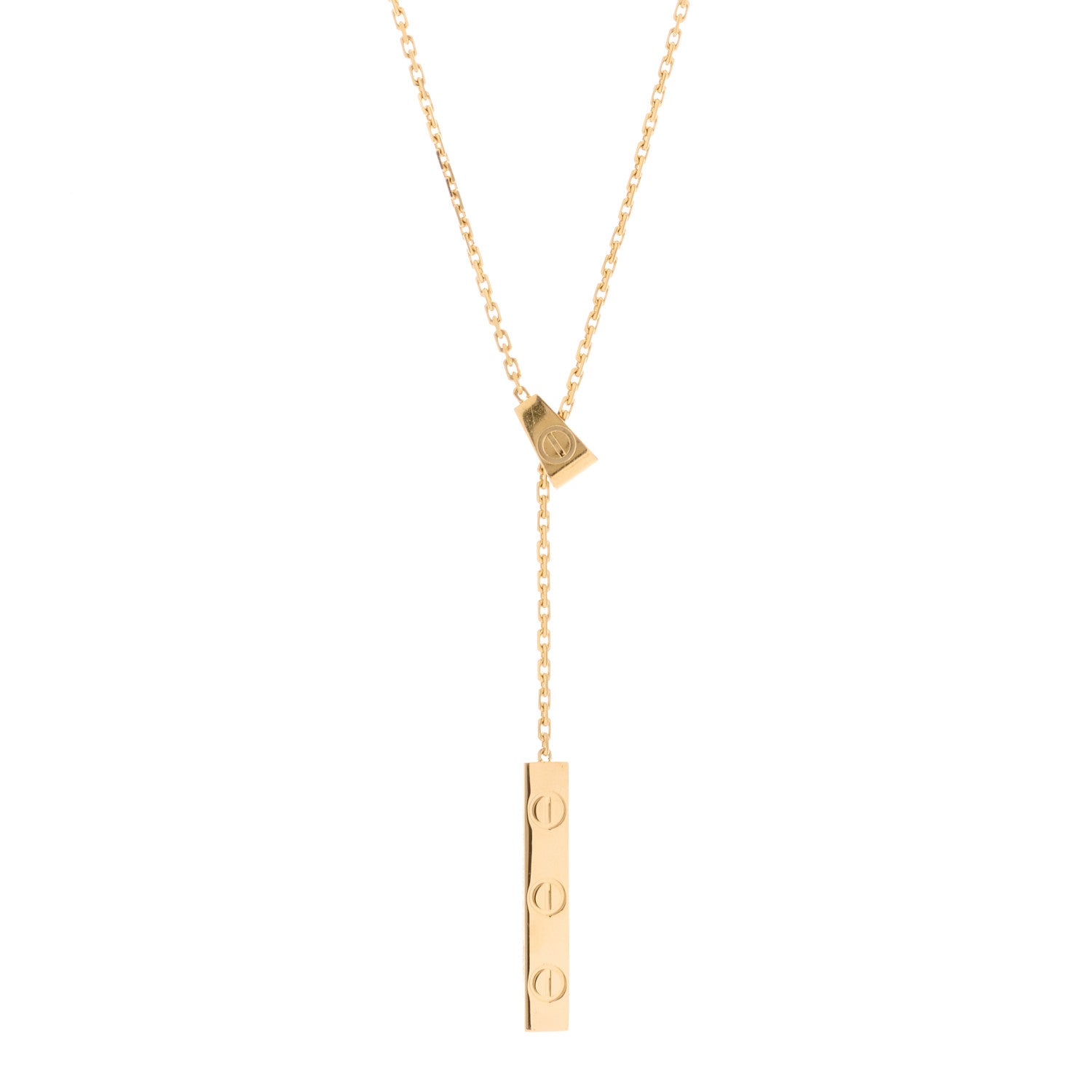 Cartier 18K Yellow Gold LOVE Lariat Necklace 1 of 3
