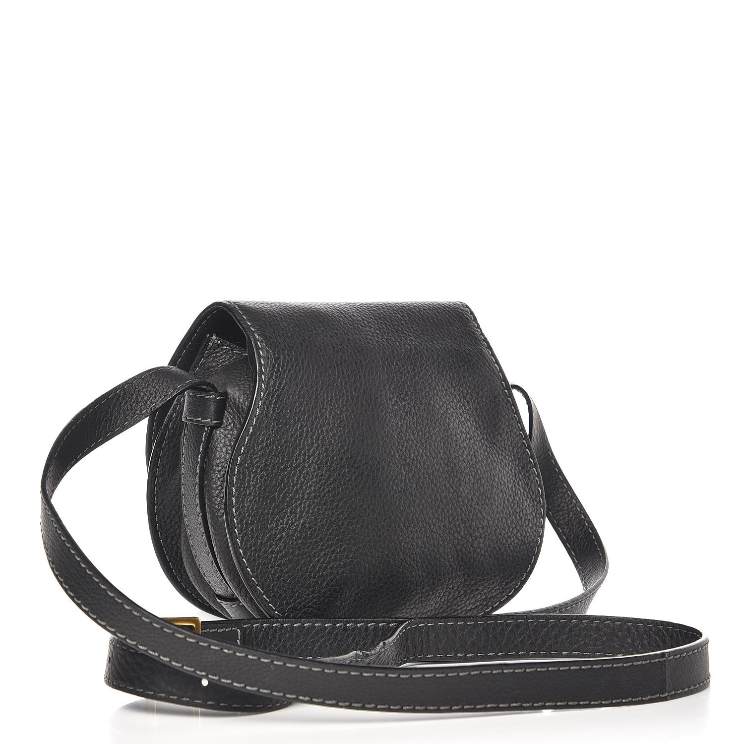 Chloe Calfskin Mini Marcie Round Crossbody Bag Black 8 of 11