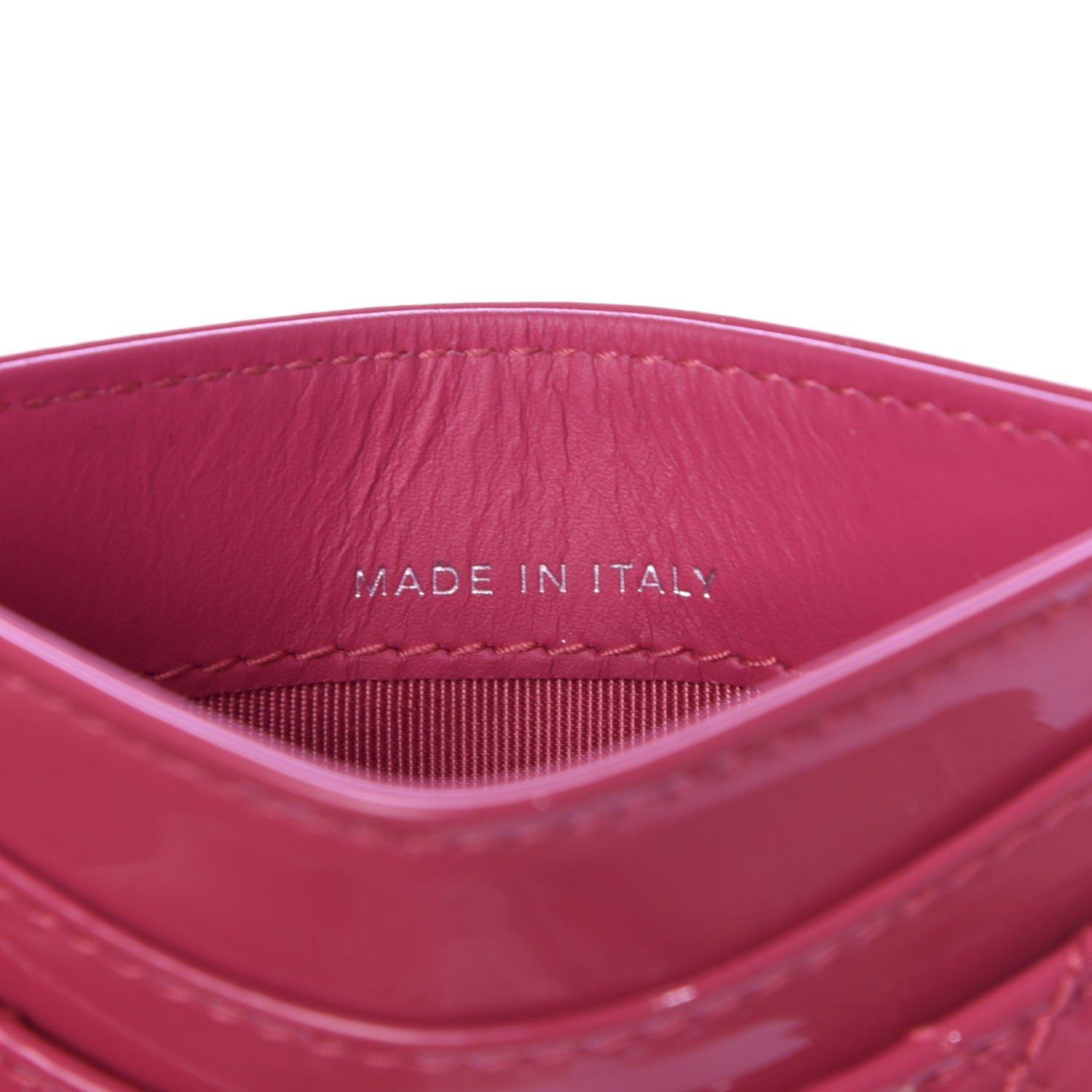 Chanel Patent Quilted Card Holder Pink 7 of 9