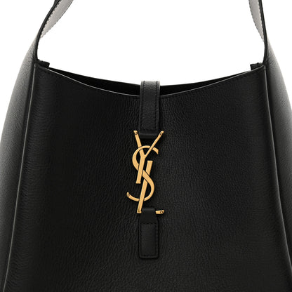Saint Laurent Grained Calfskin Small Le 5 A 7 Soft Hobo Black 8 of 10