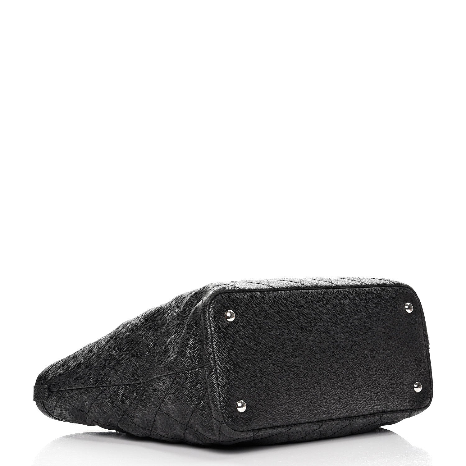 Chanel Grained Calfskin Quilted Large Daily Shopping Tote Black 5 of 14