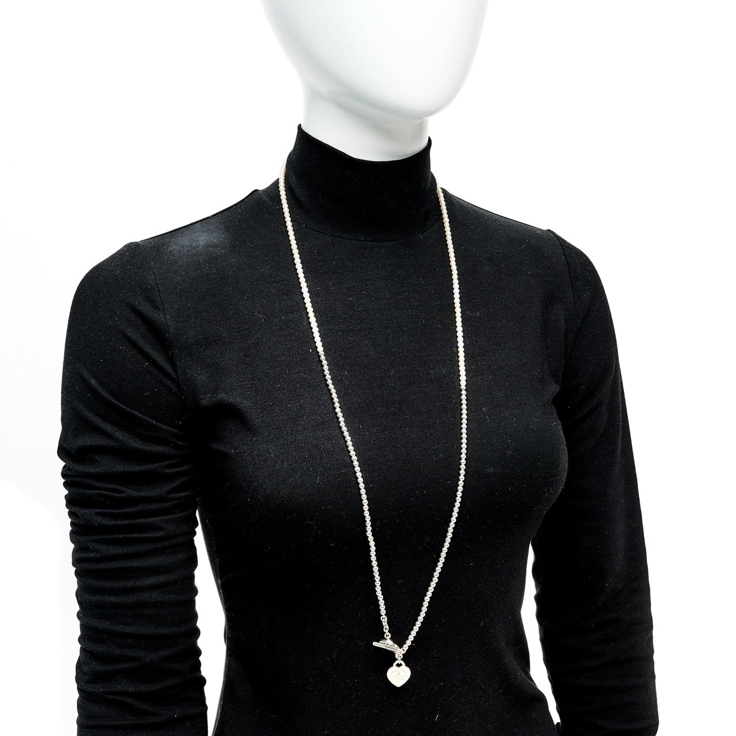 Tiffany Sterling Silver Diamond Cultured Pearl Return to Tiffany Wrap Necklace 5 of 5