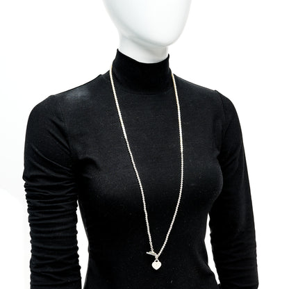 Tiffany Sterling Silver Diamond Cultured Pearl Return to Tiffany Wrap Necklace 5 of 5
