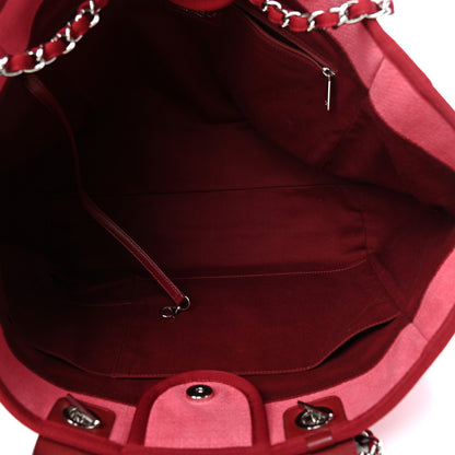 Chanel Canvas Medium Deauville Tote Red 5 of 10