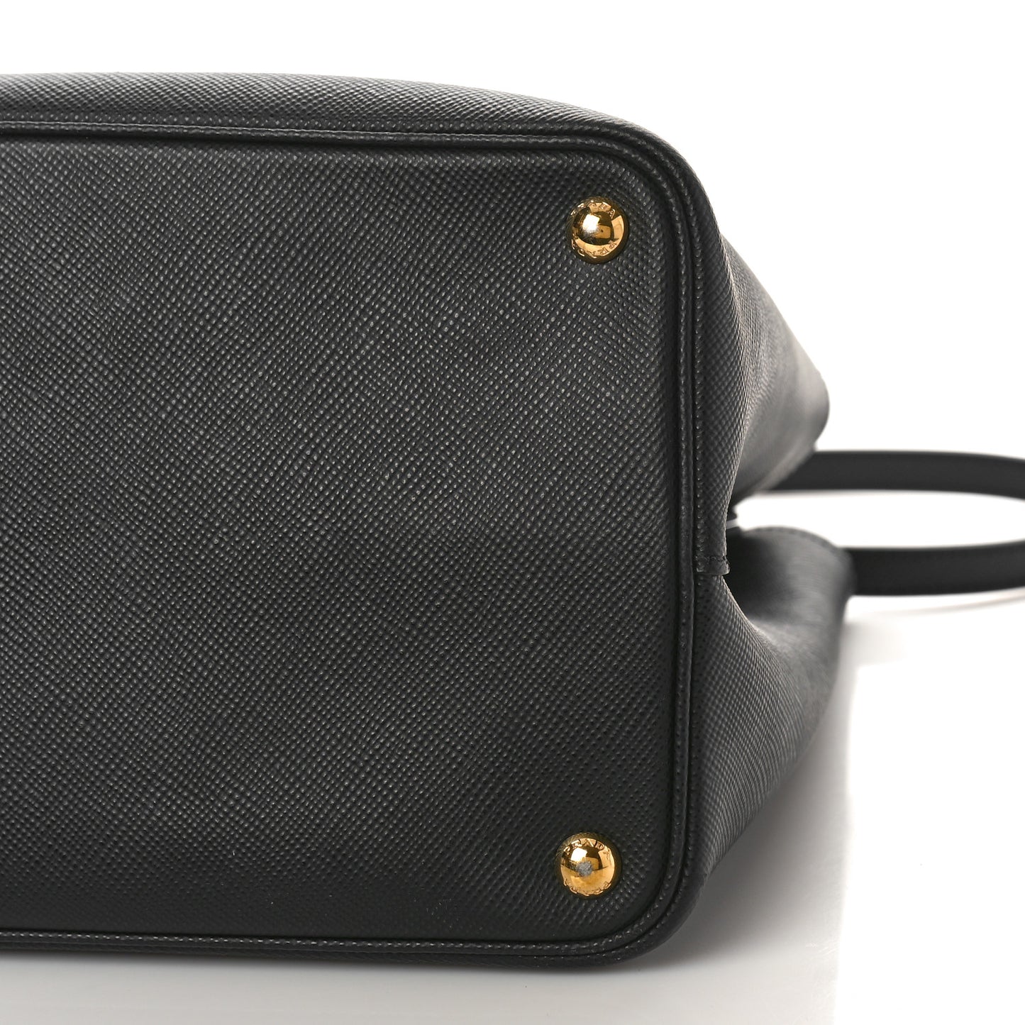 Saffiano Cuir Large Double Bag Black Mughetto