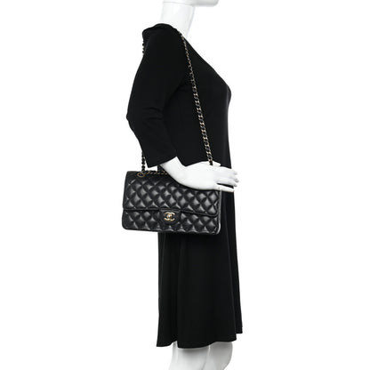 Chanel Caviar Quilted Medium Double Flap Black 2 of 12