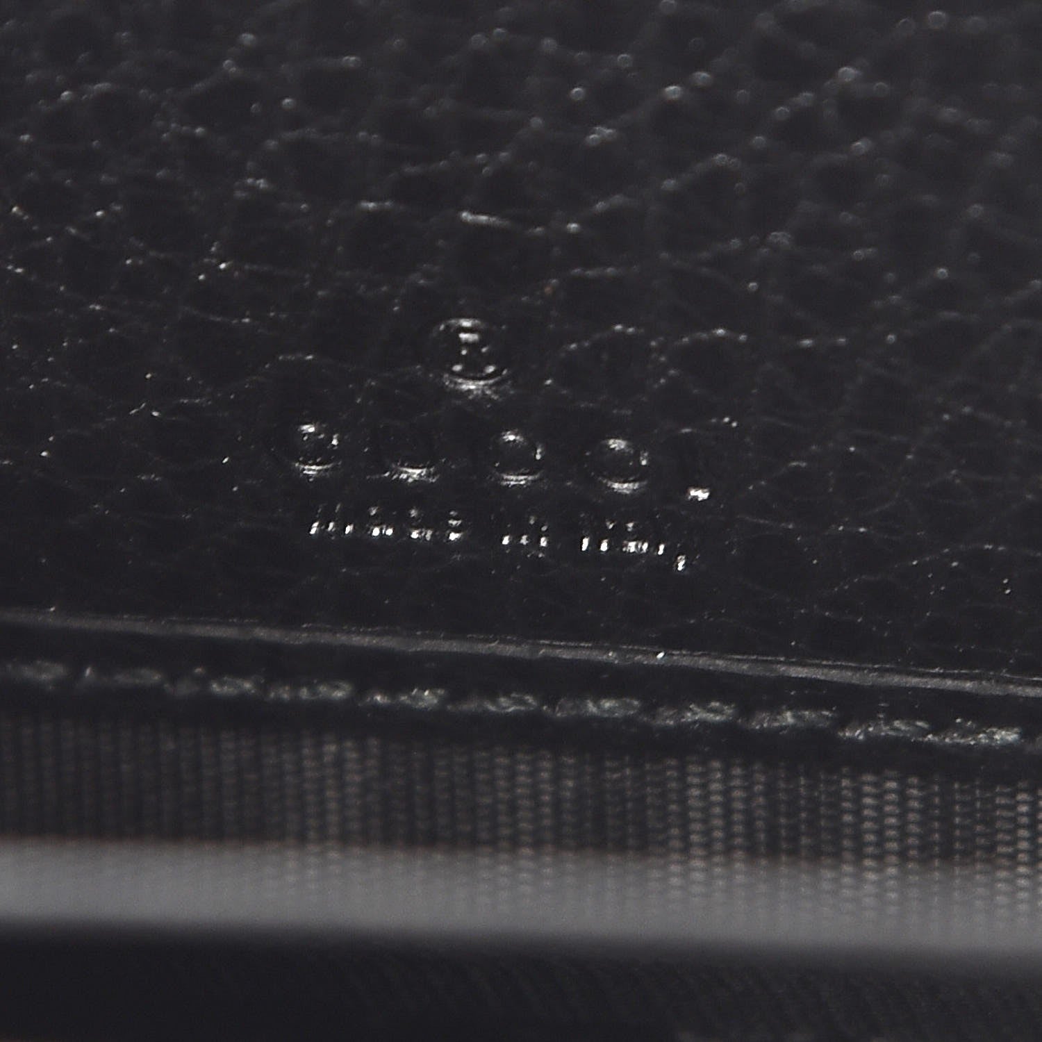 Gucci Calfskin Butterfly Zip Around Wallet Black 6 of 9