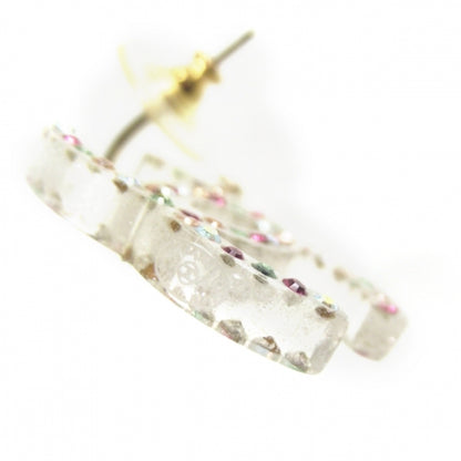 Chanel Translucent Resin Crystal CC Earrings Multicolor 4 of 4