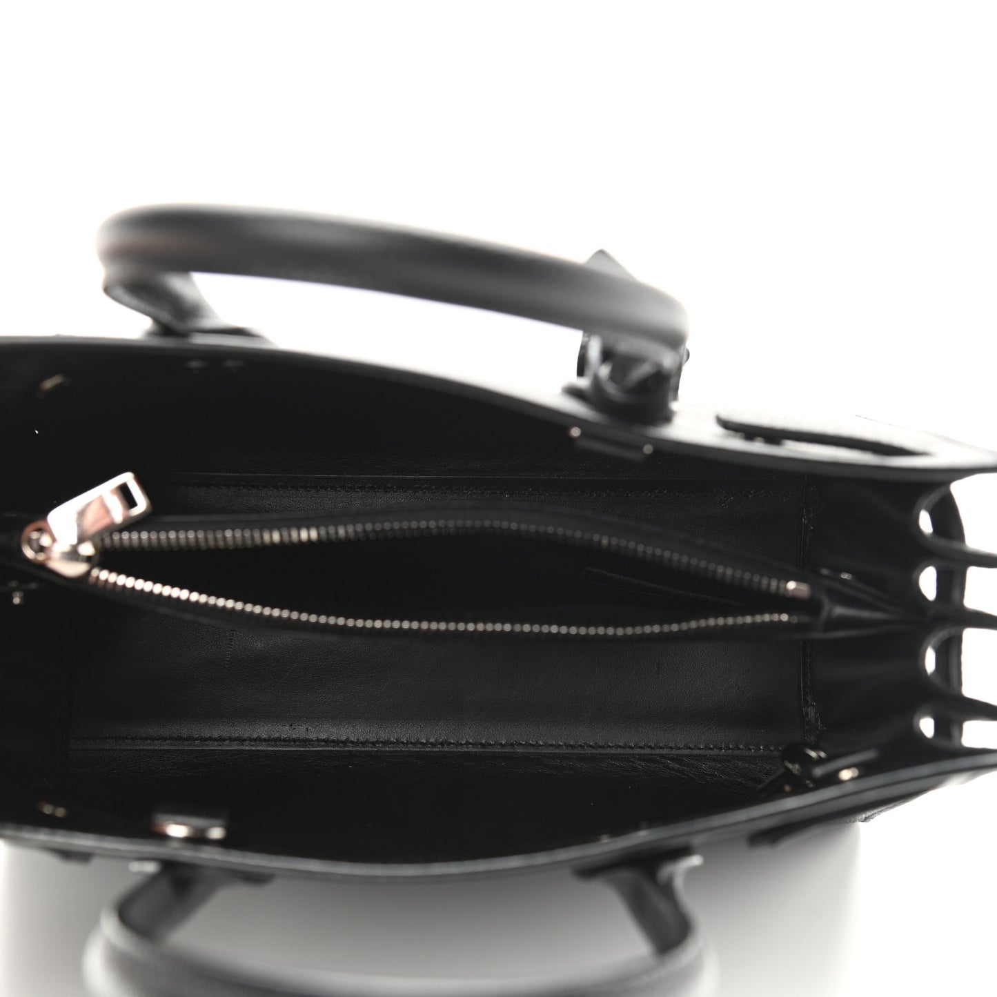 Grained Calfskin Baby Sac De Jour Black