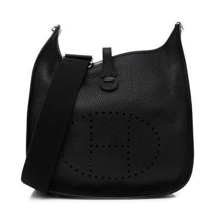 Hermes Taurillon Clemence Evelyne III PM Black 1 of 10