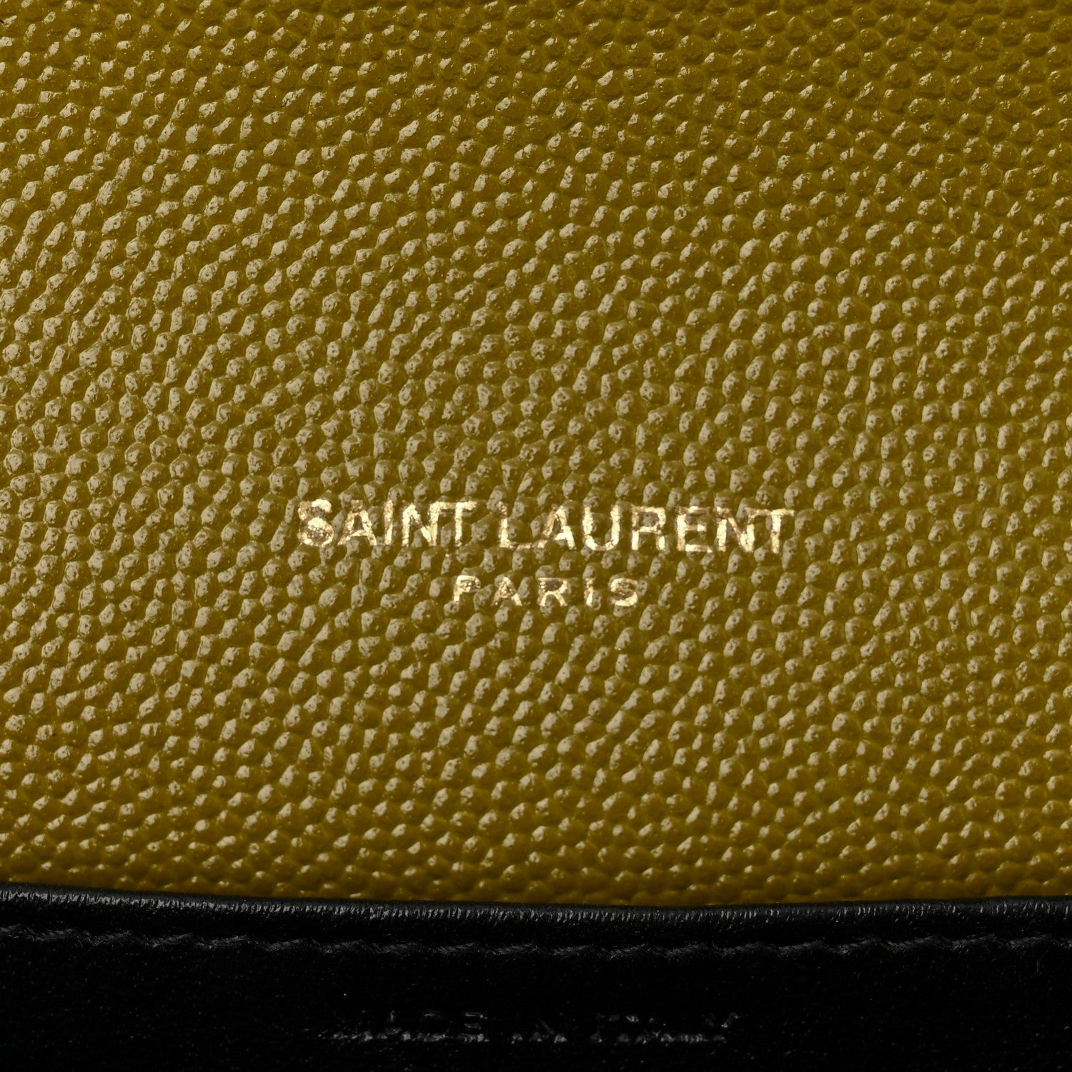 Saint Laurent Grain De Poudre Monogram Uptown Chain Wallet Olive 6 of 11