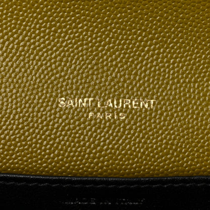 Saint Laurent Grain De Poudre Monogram Uptown Chain Wallet Olive 6 of 11