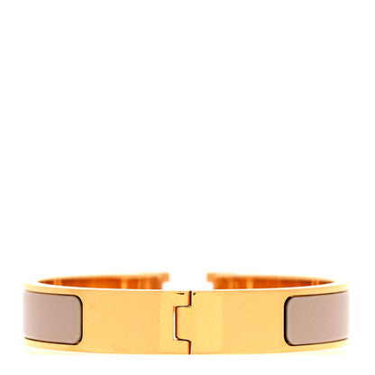 Hermes Enamel Narrow Clic Clac H Bracelet PM Marron Glace 3 of 5