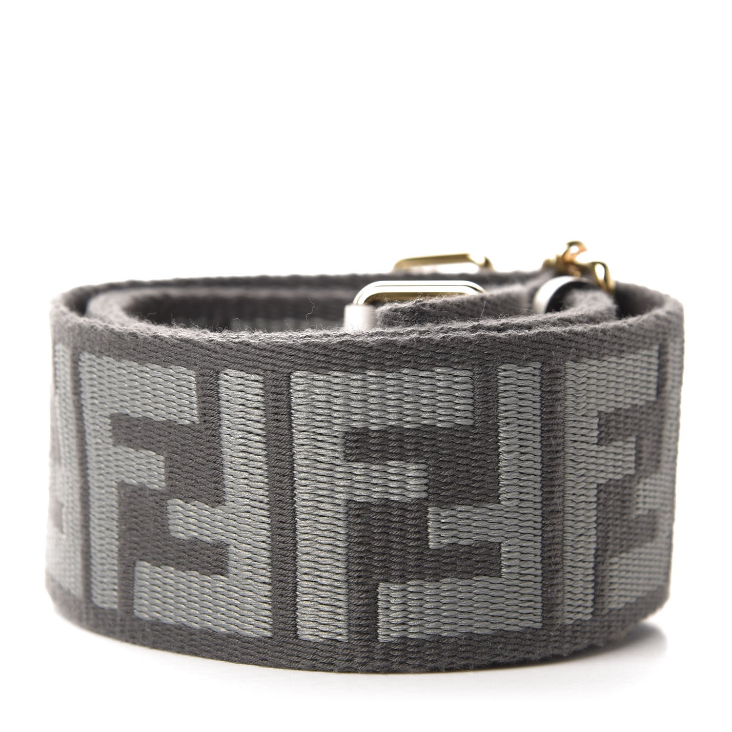 Fendi Ribbon Vitello Seta FF 1974 Adjustable Strap You Ardesia Pietra White Ice 2 of 4