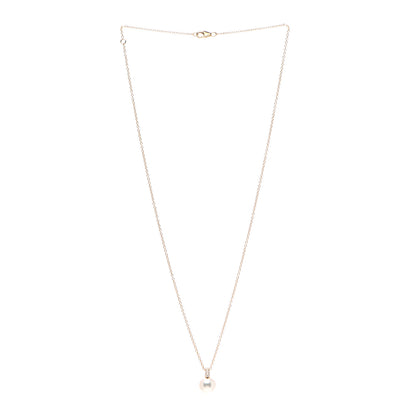 Mikimoto 18K Yellow Gold Diamond Akoya Pearl 8.5-9mm Pendant Necklace 3 of 5