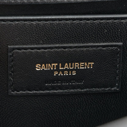 Saint Laurent Suede Embroidered Small Monogram Kate Satchel Black 6 of 12