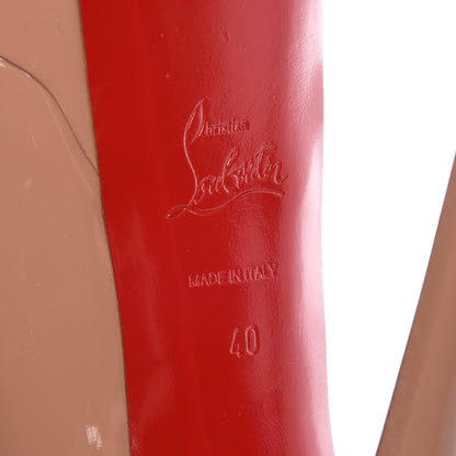 Christian Louboutin Patent Lady Peep 150 Pumps 40 Nude 7 of 8