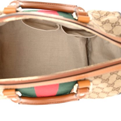 Gucci Monogram Vintage Web Medium Boston Tobacco 5 of 10