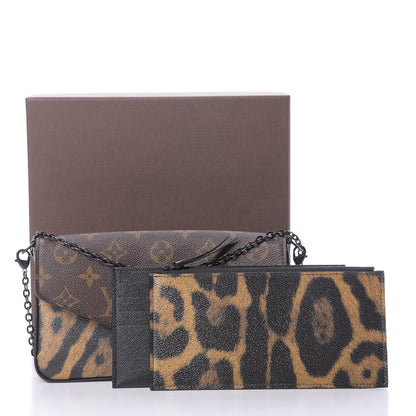 Louis Vuitton Monogram Animal Print Pochette Felicie Chain Wallet 13 of 13