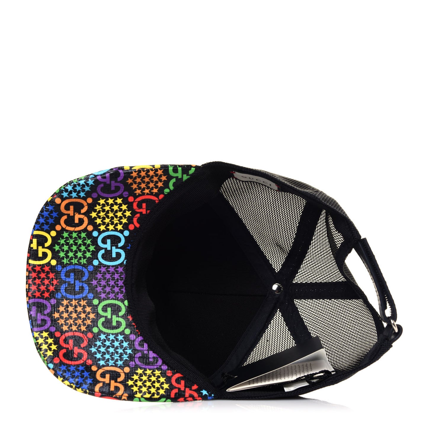 GG Supreme Monogram Psychedelic Baseball Hat Black